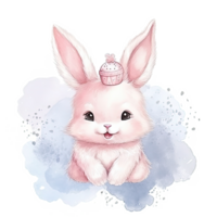 Cute princess bunny. Illustration png