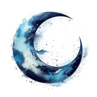 aquarelle lune. illustration ai génératif png