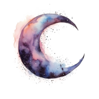aquarelle lune. illustration ai génératif png