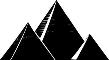 Pyramids - Black and White Isolated Icon - Vector illustration