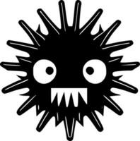 virus, negro y blanco vector ilustración
