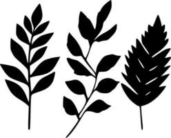hojas - minimalista y plano logo - vector ilustración