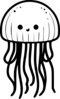 Jellyfish - Minimalist and Flat Logo - Vector illustration