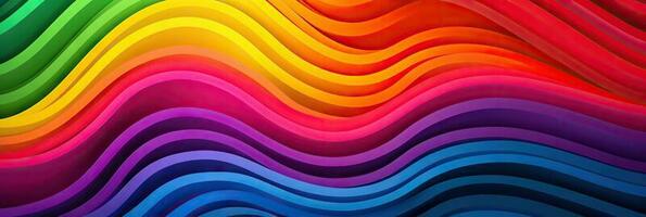 Abstract rainbow colors wavy shapes paper colourful  background . Multi layers color texture 3D papercut layers in gradient  banner. photo