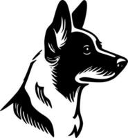 perro acortar arte, negro y blanco vector ilustración