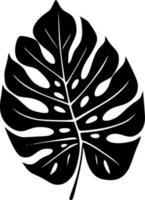 monstera - minimalista y plano logo - vector ilustración