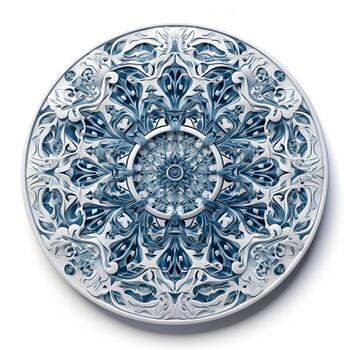 ai generado 3d imagen de mandala modelo antecedentes foto