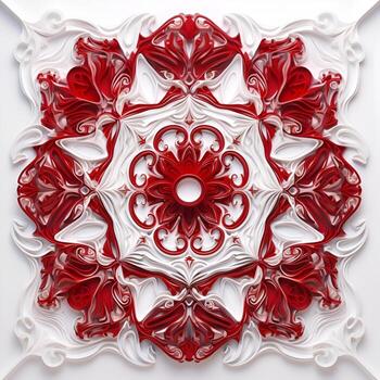 ai generado 3d imagen de mandala modelo antecedentes foto