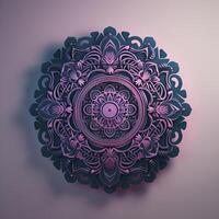 3d picture of mandala pattern background photo