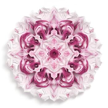 ai generado 3d imagen de mandala modelo antecedentes foto