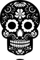 Sugar Skull, Black and White Vector illustration