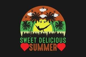 dulce delicioso verano vector
