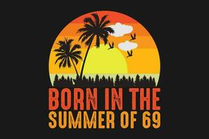 born in the summer of 69 vector