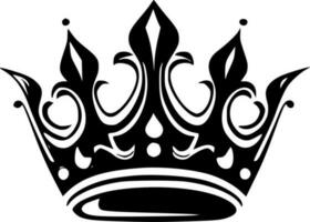 Crown - Black and White Isolated Icon - Vector illustration