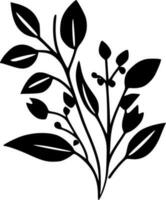 Floral, Black and White Vector illustration