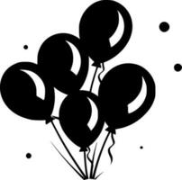 Balloons, Black and White Vector illustration