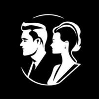 Couples, Black and White Vector illustration