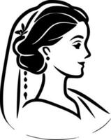 Bridal, Black and White Vector illustration