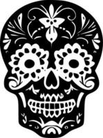 Sugar Skull, Minimalist and Simple Silhouette - Vector illustration