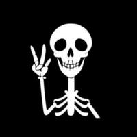 Skeleton Peace Sign, Minimalist and Simple Silhouette - Vector illustration
