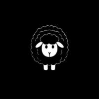 Sheep - Black and White Isolated Icon - Vector illustration