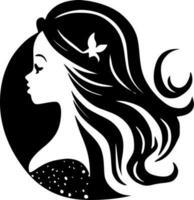 Mermaid, Minimalist and Simple Silhouette - Vector illustration