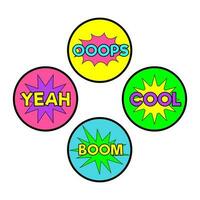 Retro badges. Vintage gambling chips from 90s. Game neon dibs. vector