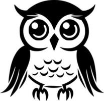 Owl, Minimalist and Simple Silhouette - Vector illustration