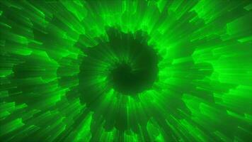 abstrait vert énergie magique brillant embrasé spirale tourbillon tunnel arrière-plan, 4k vidéo, 60 images par seconde video