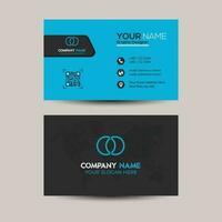 Creative and Clean Double-sided Business Card Template vector