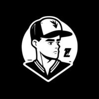 Varsity, Black and White Vector illustration