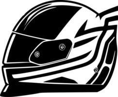 Helmet, Black and White Vector illustration