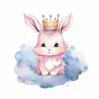 Cute princess bunny. Illustration photo