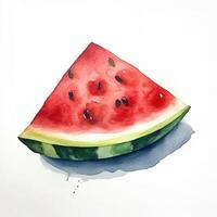 Watercolor watermelon isolated. Illustration photo