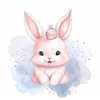 Cute princess bunny. Illustration photo