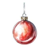 Watercolor Christmas ball. Illustration photo