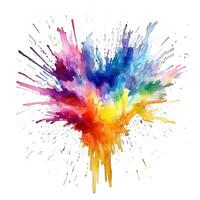 Rainbow watercolor splash. Illustration photo