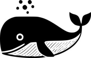 Whale - Minimalist and Flat Logo - Vector illustration