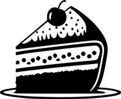 Cake, Minimalist and Simple Silhouette - Vector illustration