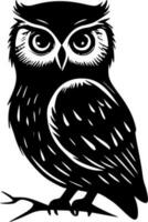 Owl - Minimalist and Flat Logo - Vector illustration