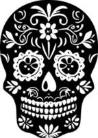 Sugar Skull, Minimalist and Simple Silhouette - Vector illustration