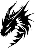 dragones - minimalista y plano logo - vector ilustración