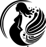 Pregnancy - Minimalist and Flat Logo - Vector illustration