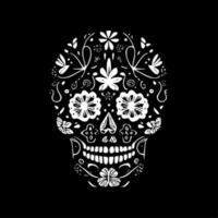 Sugar Skull, Minimalist and Simple Silhouette - Vector illustration