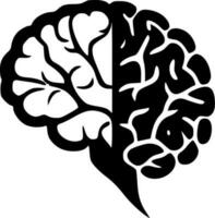 cerebro - minimalista y plano logo - vector ilustración