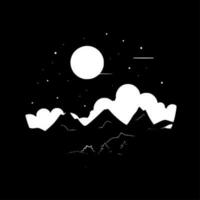 noche cielo - minimalista y plano logo - vector ilustración