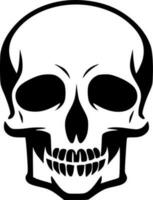 Skull, Black and White Vector illustration