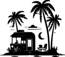 Vacation, Minimalist and Simple Silhouette - Vector illustration