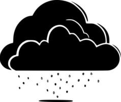 Cloud - Black and White Isolated Icon - Vector illustration