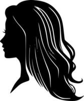 mujer, negro y blanco vector ilustración